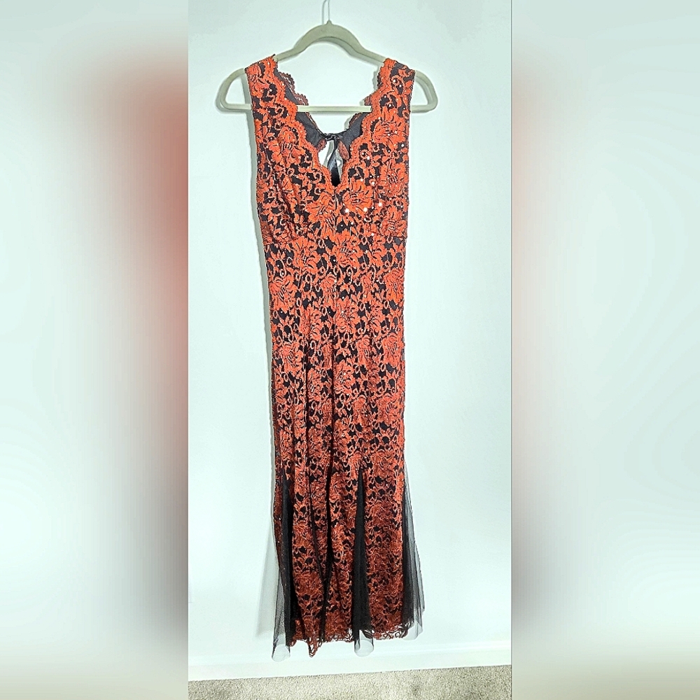 Candalate Copper & Black Formal Dress,  sz M